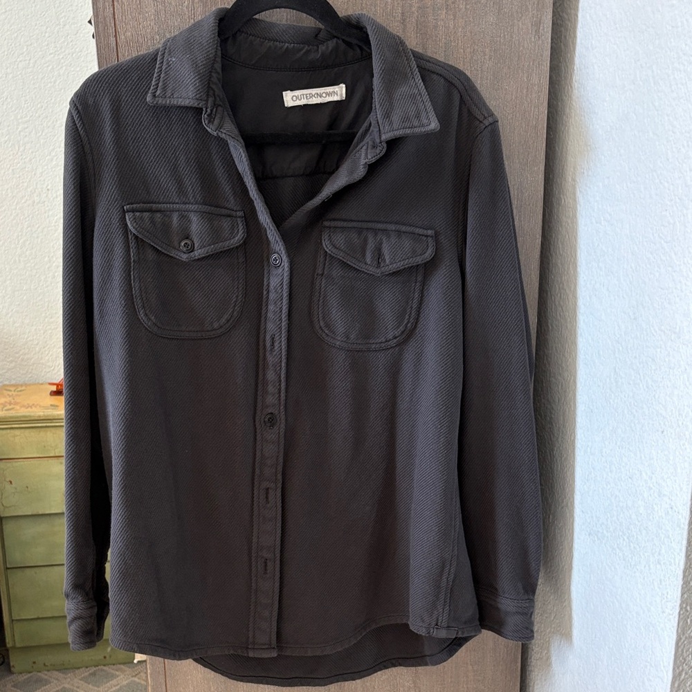 Outerknown Charcoal Button-Up Shirt